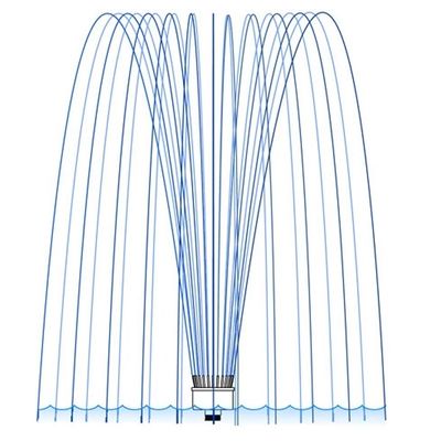1.5 "ज्वेल क्राउन स्टेनलेस स्टील डांसिंग फाउंटेन नलिका