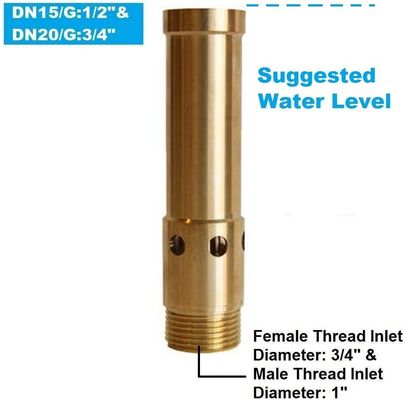 7.3 - 43psi 1/2 "DN15 ब्रास फाउंटेन बब्बलर नोजल