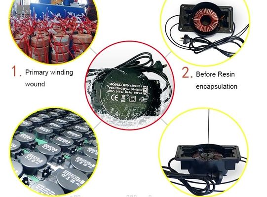 प्लास्टिक पनरोक IP68 500VA स्विमिंग पूल ट्रांसफार्मर