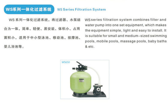 U1200 Manufacturer Supply Commercial Swimming Pool Fiberglass Sand Filter With Flange
