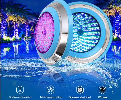 4 तार 230 मिमी RGB 12W IP68 12v स्विमिंग पूल लाइट्स