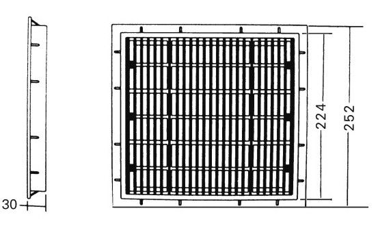 प्लास्टिक 25x25CM ऊपर जमीन पूल मुख्य नाली गेट