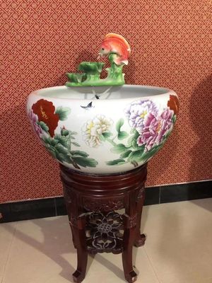 Peony पैटर्न इंडोर 1310 मिमी कोई मछली कटोरा