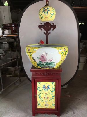 Peony पैटर्न के साथ घर की सजावट एसजीएस कोई मछली कटोरा