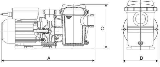 0.35Hp स्विमिंग पूल फाउंटेन पंप