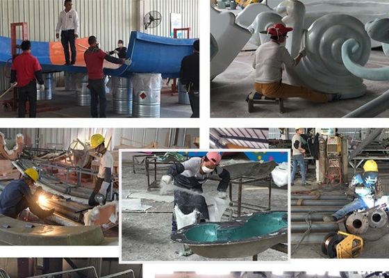 एंटी यूवी किड्स वाटर पार्क उपकरण शीसे रेशा व्हेल वाटर स्लाइड