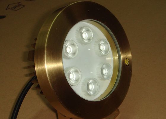 DMX512 पीतल 2700K 6W RGB एलईडी अंडरवाटर पूल लाइट्स