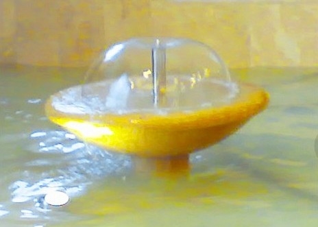 ग्राफिक स्टेनलेस स्टील मशरूम फाउंटेन नोजल जेट 1.5psi दबाव