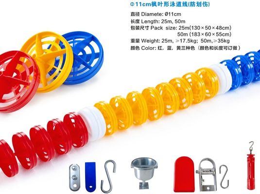 प्लास्टिक 36Kg 50 मीटर स्विमिंग पूल लेन लाइनें