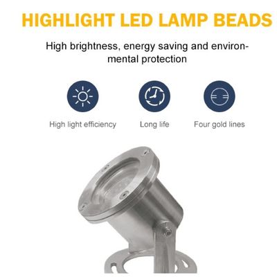 स्टेनलेस स्टील IP68 DMX RGB एलईडी अंडरवाटर फाउंटेन लाइट